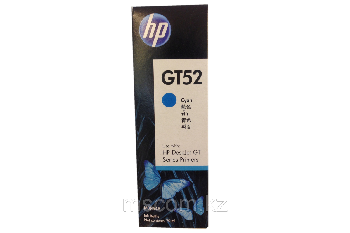 Оригинальная емкость с чернилами HP GT52 M0H54AE голубая - фото 1 - id-p113691298
