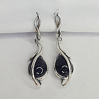 Серьги из серебра цветные камни Красная Пресня 33312310ав