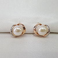 Серебряные серьги с фианитом Красная Пресня 33312601Д