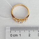 Кольца из серебра дорожка  фианит Вознесенский 40-0208 позолота, фото 3