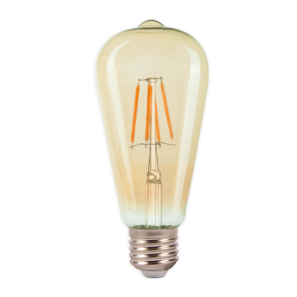Лампа LED ST64 AMBER 6W E27 2700K