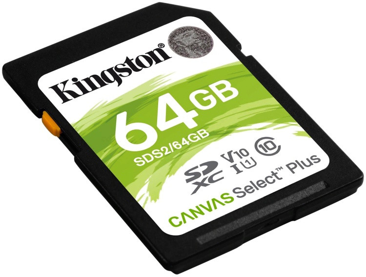 Карта памяти Kingston Canvas Select Plus SDS2 64GB - фото 1 - id-p113693794