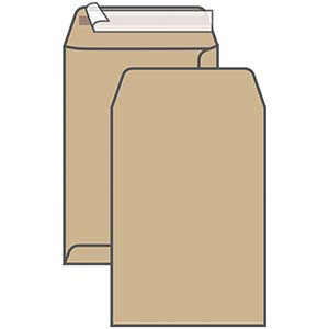 Пакет почтовый В4, UltraPac, 250*353мм, коричневый крафт, отр. лента, 90г/м2.