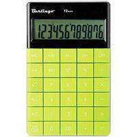 Калькулятор настольный 12 разрядов, двойное питание, 165*105*13 мм, зелёный.