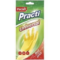Перчатки резиновые PACLAN, PRACTI, Universal, L, желтые.