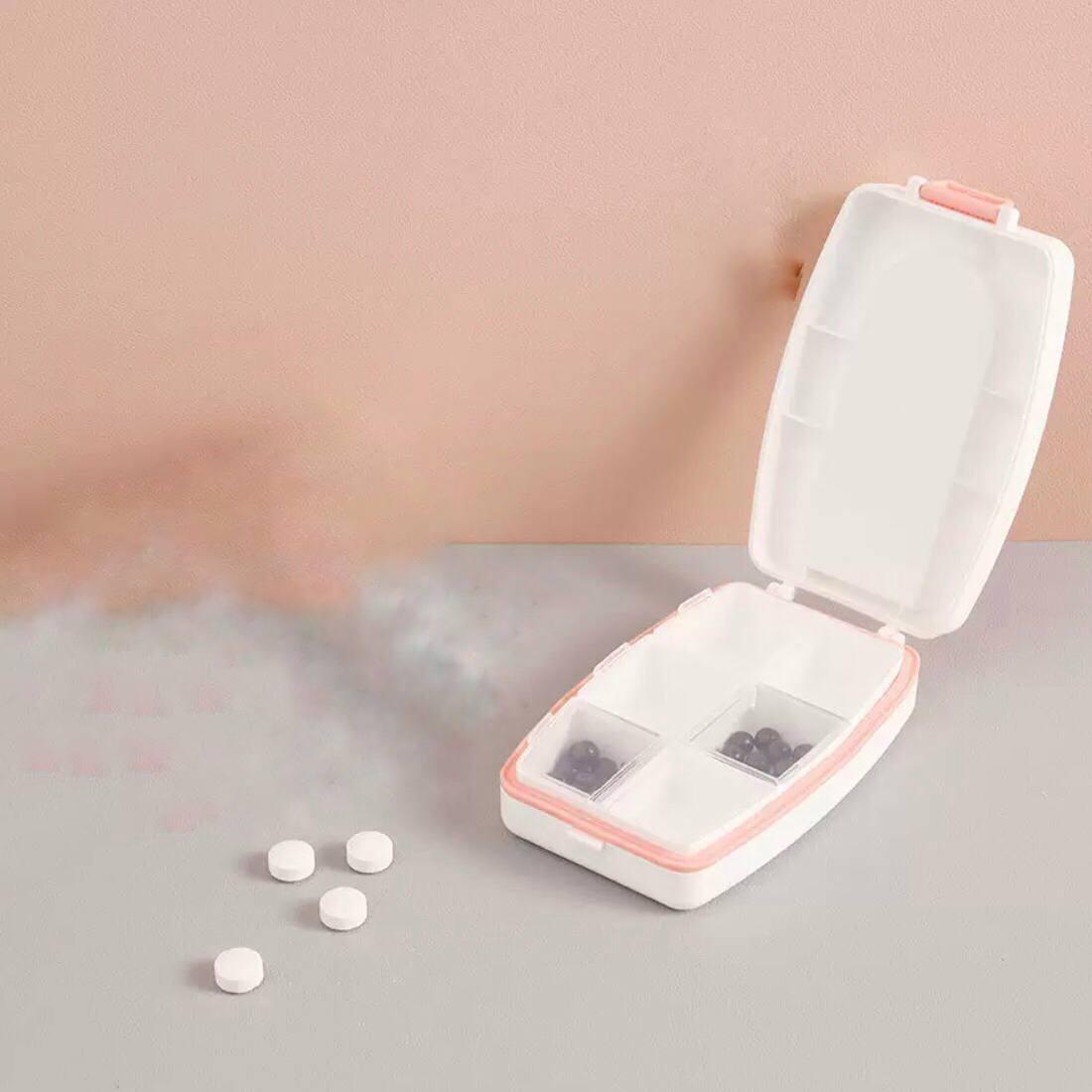 Таблетница органайзер с крышкой 12*7 см розовая Pill Box - фото 6 - id-p113695929
