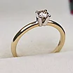 Золотой набор с бриллиантами (кольцо 0.14Сt VS2/K G-Cut 18р, серьги 0.26Ct SI1 -VS2/J, VG-Cut), фото 4