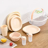 Набор пластиковой посуды для пикника ОМ-103-36