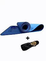 Коврики для йоги ART.FiT (61х183х0.6 см) TPE, с чехлом, цвета в ассортименте сине-голубой