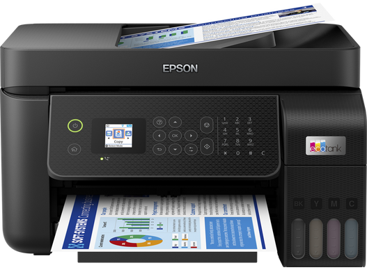 Epson C11CJ65407 МФУ струйное цветное EcoTank L5290, факс,А4, до 33 стр/мин, WiFi, USB, Ethernet, Wi-Fi Direct - фото 1 - id-p113715833