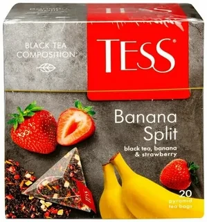 Чай Tess Banana Split, черный фруктовый, 20 пирамидок - фото 1 - id-p113716480
