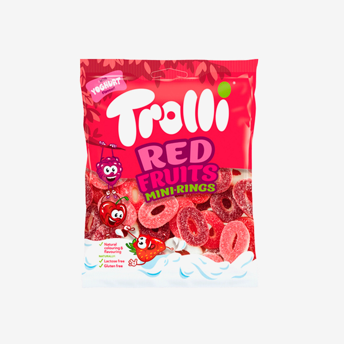 Мармелад Trolli RED rings Кольца КЛУБНИКА красные100гр /Германия/ (12шт-упак)