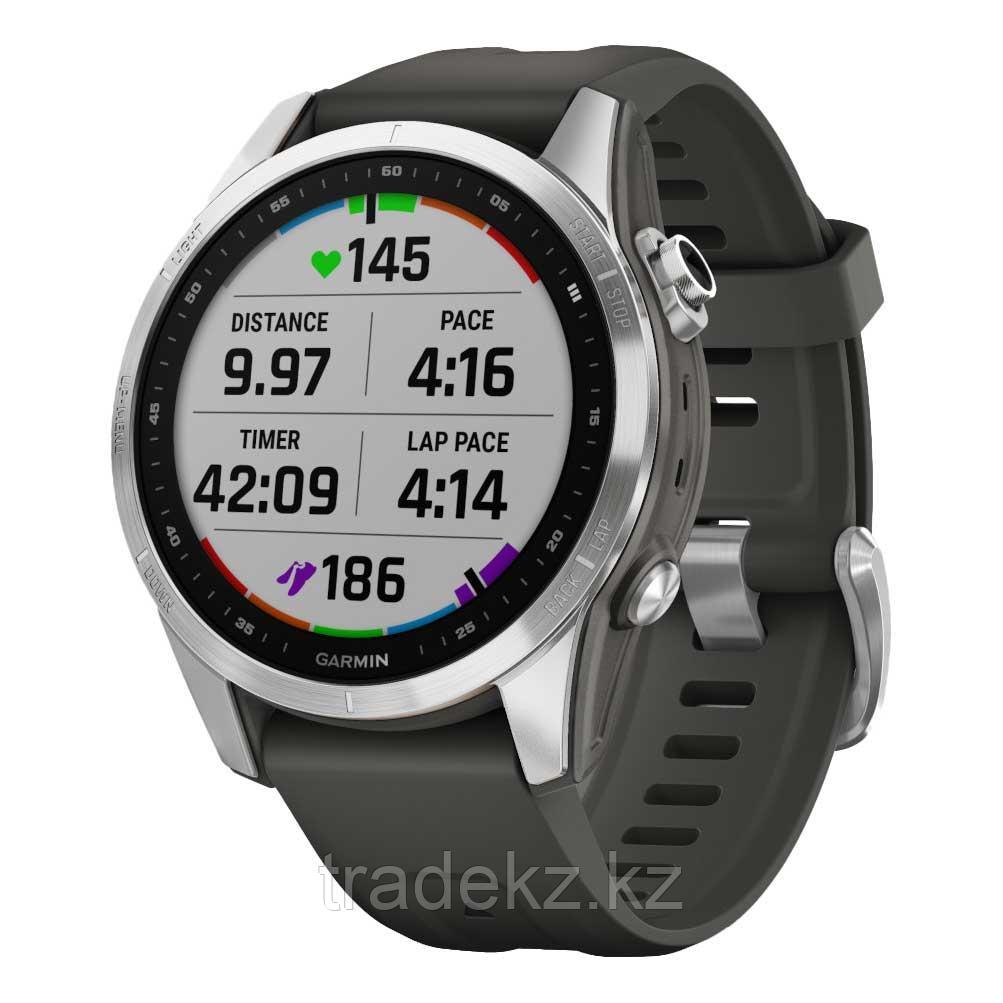 Часы Garmin Fenix 7S стальной темно-серый силикон 010-02539-01 с GPS навигатором - фото 1 - id-p113717539