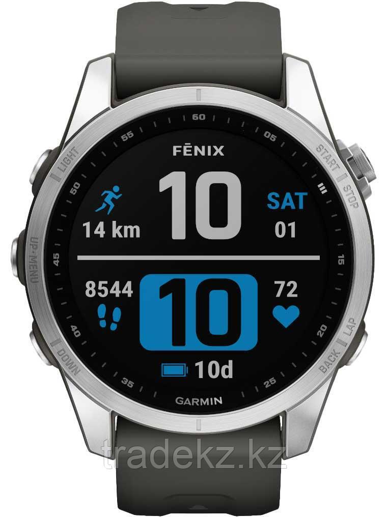 Часы Garmin Fenix 7S стальной темно-серый силикон 010-02539-01 с GPS навигатором - фото 4 - id-p113717539