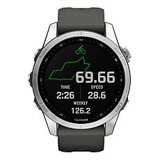 Часы Garmin Fenix 7S стальной темно-серый силикон 010-02539-01 с GPS навигатором, фото 3