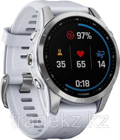 Часы Garmin Fenix 7S стальной/белый силикон 010-02539-03 с GPS навигатором, фото 2