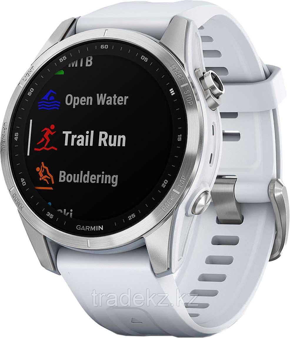 Часы Garmin Fenix 7S стальной/белый силикон 010-02539-03 с GPS навигатором - фото 6 - id-p113717586