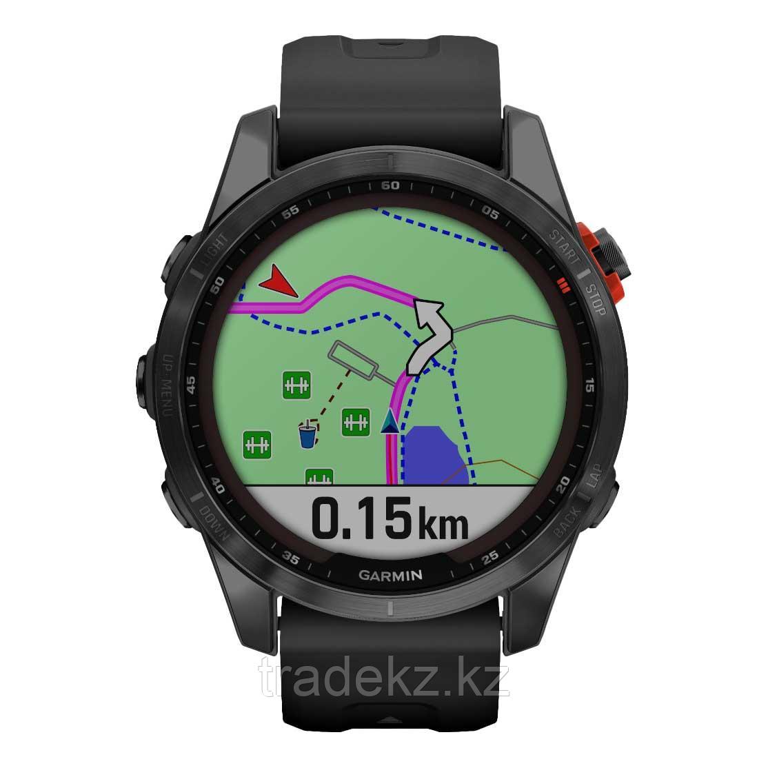 Часы Garmin Fenix 7S Solar черные/черный силикон 010-02539-13 с GPS навигатором - фото 4 - id-p113717712