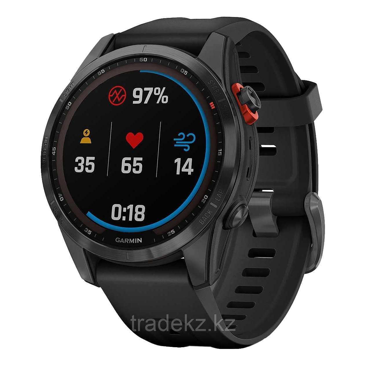 Часы Garmin Fenix 7S Solar черные/черный силикон 010-02539-13 с GPS навигатором - фото 1 - id-p113717712