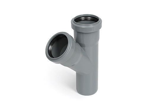 Тройник ПП д50*50*50/45 (1.8мм) серый