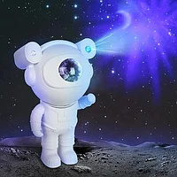 Детский ночник-проектор звездного неба Космонавт с колонкой и с пультом