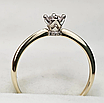 Золотой набор с бриллиантами (кольцо помолвка 0.237Сt SI1-VS2/I,H 17 р, кольцо обруч. 0.37Ct VS1/H 17р), фото 2