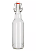 Бутылка с бугельной пробкой, 0,5 л (бесцветная)