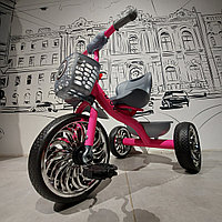 "Future" компаниясының балаларға арналған үш д ңгелекті музыкалық "ДиДжей" велосипеді. Артқы фара жанып тұр. Түсі - сары.
