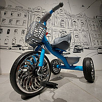 Детский Трехколесный Велосипед "Капитан Америка" от компании "Future". С корзинками. Цвет - синий.