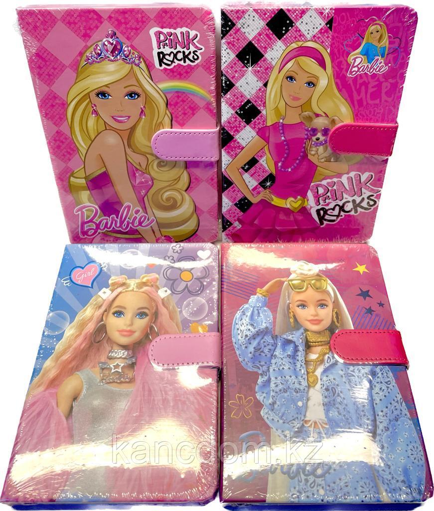 Блокнот А5, на магните, 120л, в клетку "Barbie" 808-128