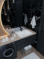 Раковина Paola Roma 580 врезная с отверстием под смеситель