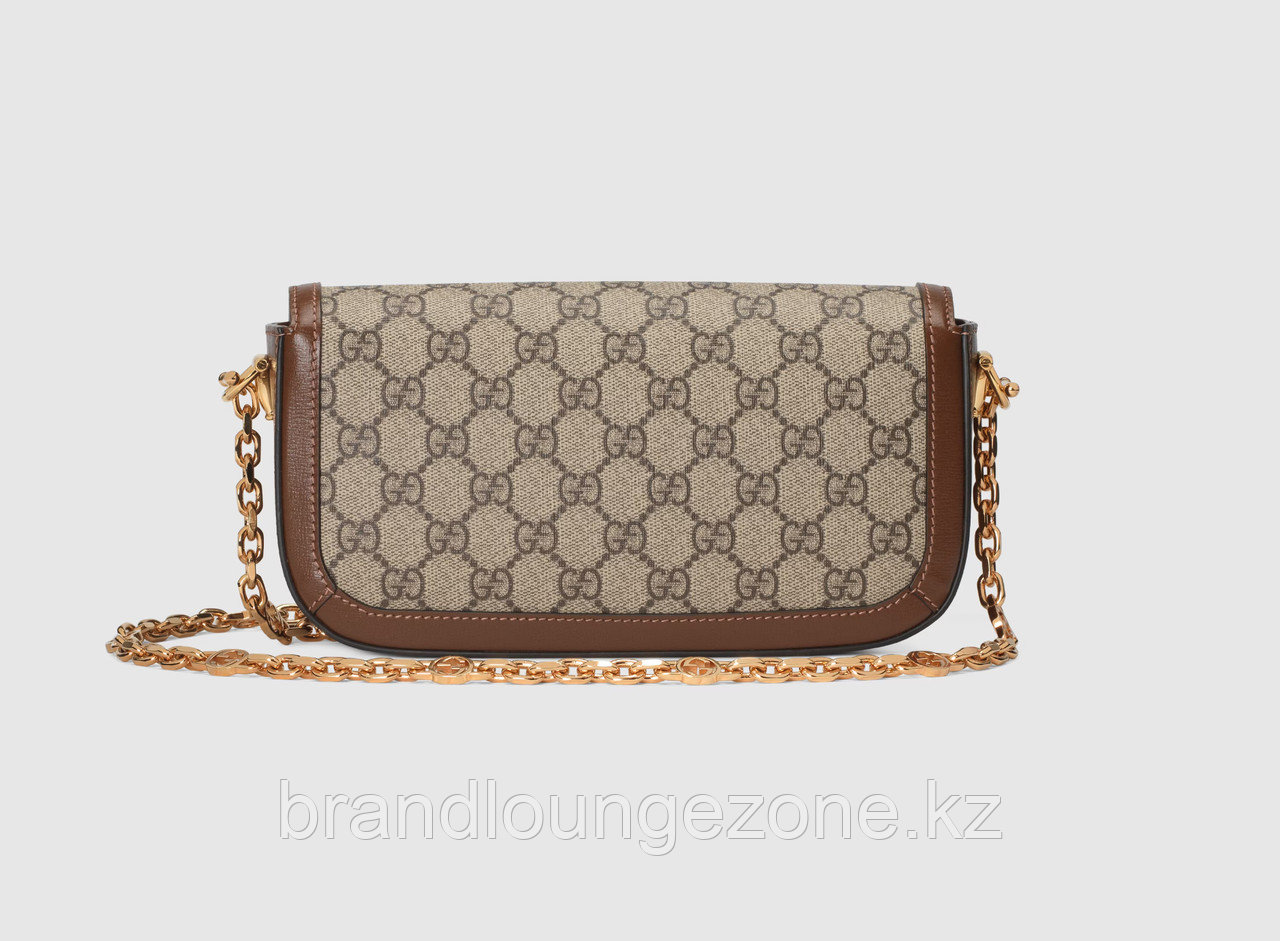 СУМКА на цепочке GUCCI HORSEBIT 1955 коричневая с ручкой - фото 6 - id-p113725217