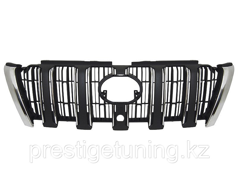 Решетка радиатора на Land Cruiser Prado 150 2014-17 с выходом под камеру Черный (SAT)