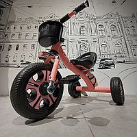 "Future" балалар үш д ңгелекті велосипеді. Себет + суға арналған б телкесі бар бекіткіш. Түсі - қызғылт.