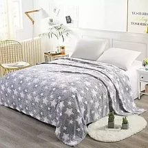 Плед светящийся в темноте с ворсом Air Soft (150 х 200 см / Серый / Звездочки), фото 4