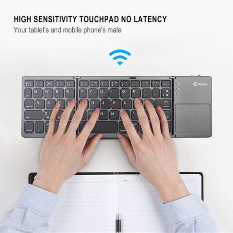 Клавиатура с touchpad складная беспроводная Vontar {RU-EN, Bluetooth, Win+Android+iOS} - фото 3 - id-p113724650