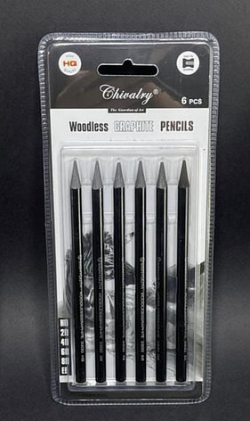 Черный угольный карандаш набор 6 шт, фото 2