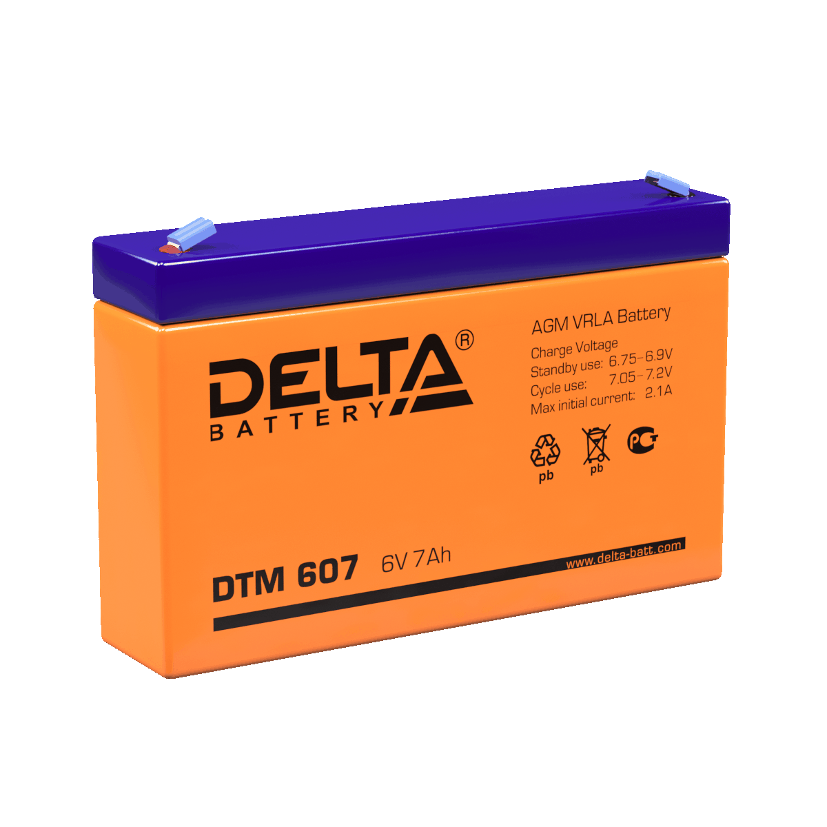 Delta аккумуляторная батарея DTM 607 - фото 1 - id-p3062001