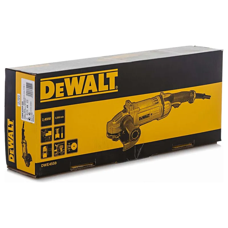 Сетевая углошлифовальная машина DeWALT 230мм DWE4559-QS - фото 3 - id-p113732243