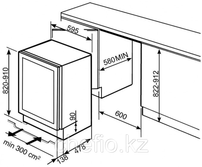 Двухзонный винный шкаф Smeg CVI338RX3 - фото 4 - id-p113587282