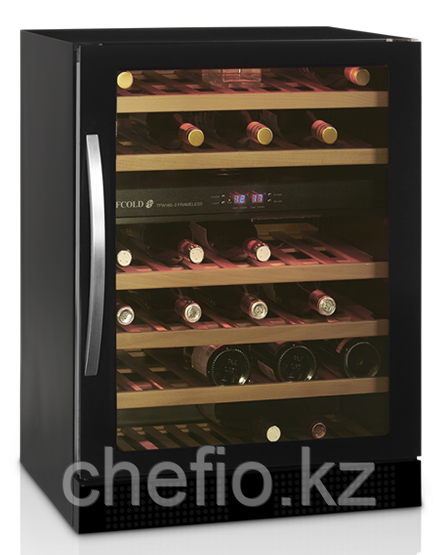 Двухзонный винный шкаф Tefcold TFW200-2F дверь без рамы - фото 1 - id-p113587292