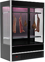 Витрина для демонстрации мяса Полюс FC 20-07 VV 1,3-3 X7 9005 (распашные двери, структурный стеклопакет)