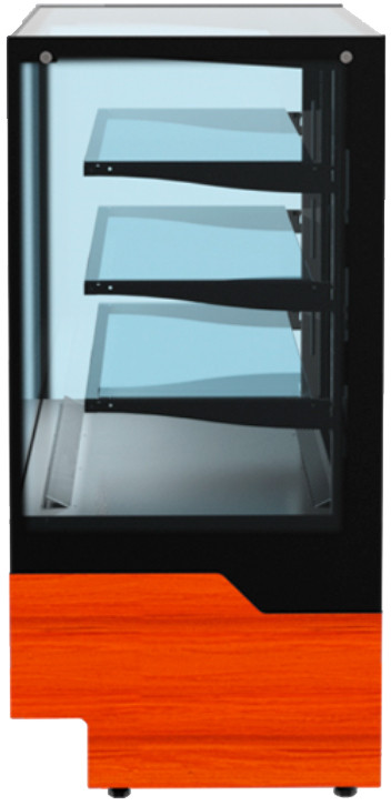 Витрина кондитерская Cryspi ВПВ (Adagio Cube К 900 Д) (дуб сонома кромк чёрн, внеш 9005мат _внутр9005мат) - фото 3 - id-p113593240