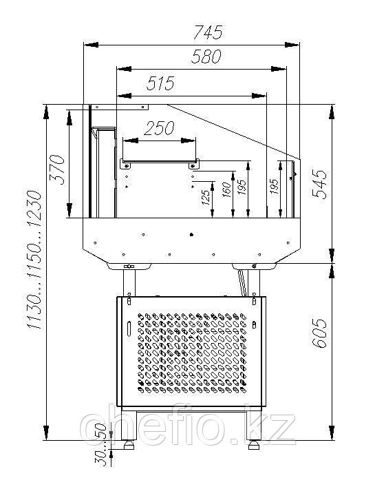 Холодильная витрина Полюс PF07-12 VM 0,7-2 9006 (ODA) - фото 2 - id-p113594397