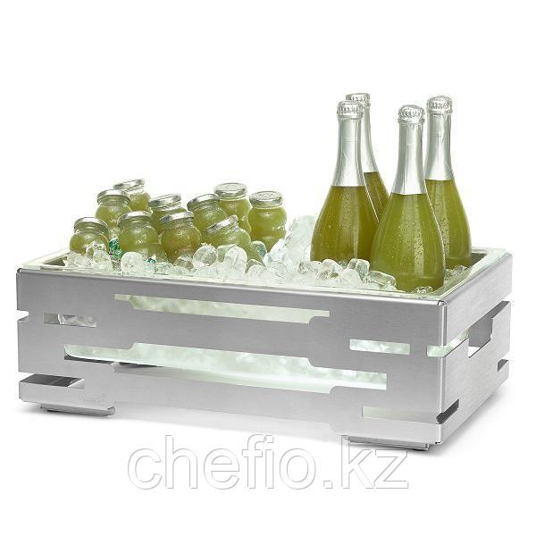 База нейтральная для бутылок MULTI-CHEF 54,9х34,5см h17,8см, с коробом для льда, нерж.сталь/акрил SM - фото 1 - id-p113593477