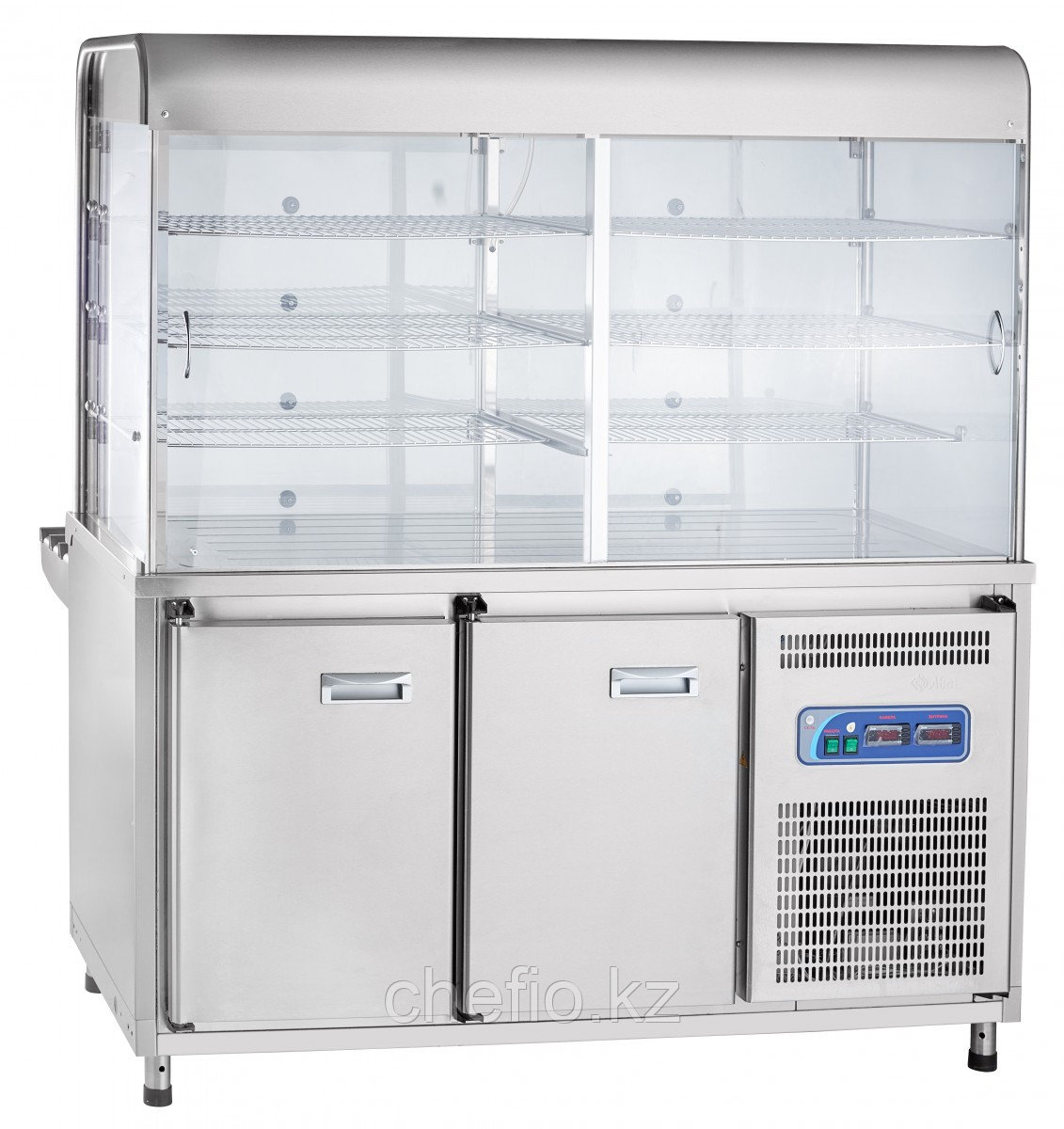 Прилавок-витрина холодильный для самообслуживания Abat Аста ПВВ (Н)-70КМ-С-01-ОК столешница нерж. - фото 2 - id-p113606149