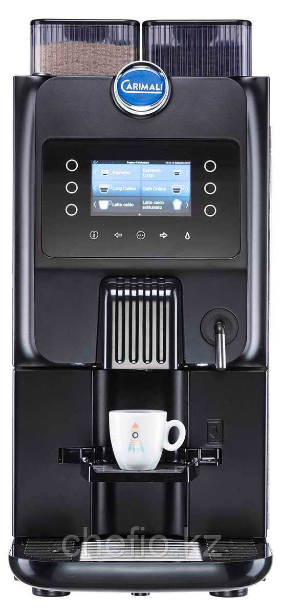Автоматическая кофемашина CARIMALI BlueDot 26 (Свежее молоко + 2 бункера для зерна + работа от водопровода) - фото 2 - id-p113616021