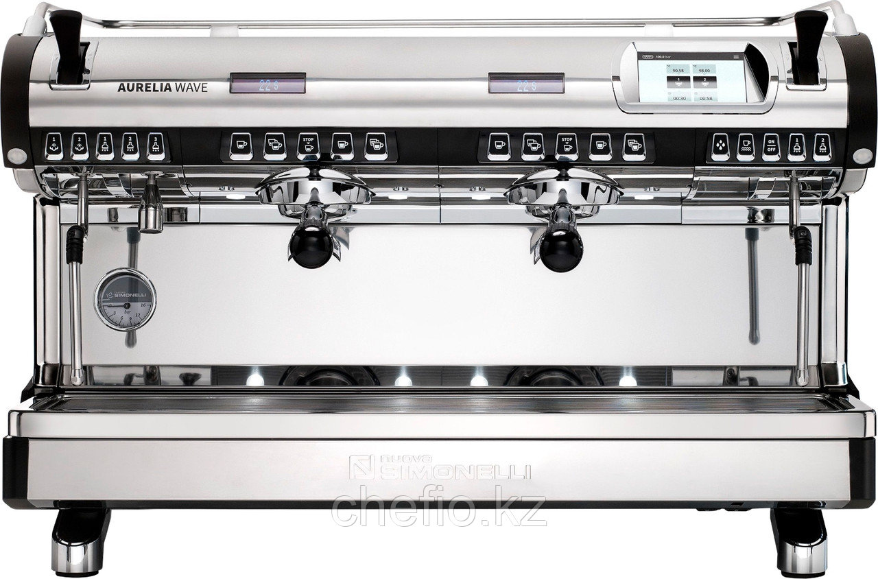 Рожковая кофемашина Nuova Simonelli Aurelia WAVE T3 2Gr 380V black+Autopurge+Easy Cream+high groups (151238) - фото 2 - id-p113617938