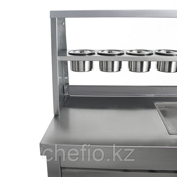 Фризер для жареного мороженого KCB-1F (контейнеры, световой короб, стол для топпингов) Foodatlas - фото 9 - id-p113634018