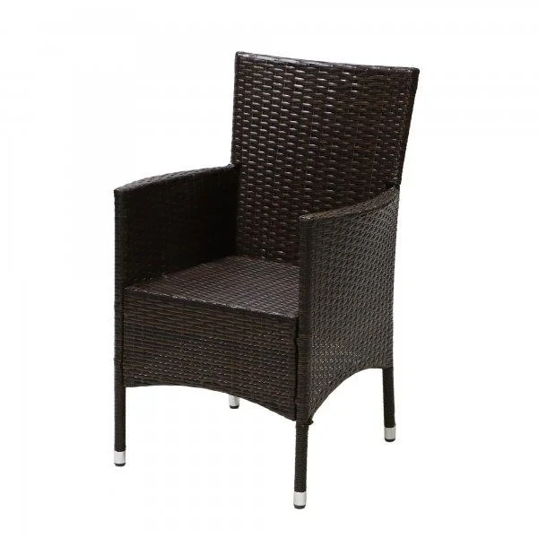 Кресло-стул плетенный из ротанга с подушками (коричневый) RTN-024 - фото 1 - id-p113732792